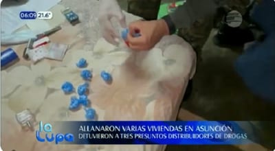 Detienen a tres personas por microtráfico en Asunción