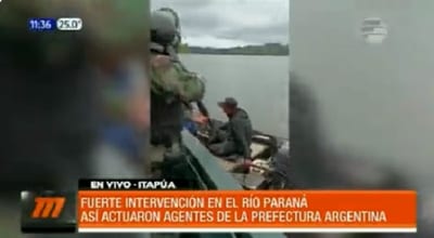 Video revela violenta intercepción de embarcación paraguaya en Argentina
