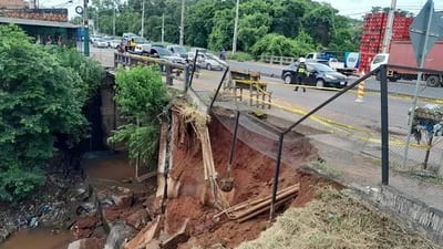 Colapso parcial en puente de Acceso Sur afecta a Ñemby