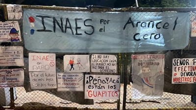 Estudiantes de Inaes se suman a protestas por Ley Hambre Cero
