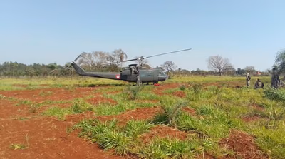 Helicóptero de Senad aterriza de emergencia en Pedro Juan