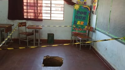Se hunde el piso de un aula en Caapucú y revela un pozo de 10 metros