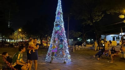 Árbol navideño asunceno genera polémica en redes