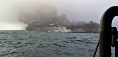 Desastre en el Mar del Norte: petrolero y carguero chocan en aguas británicas