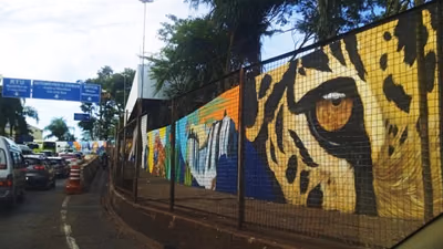 Mural conmemora 60 años del Puente de la Amistad
