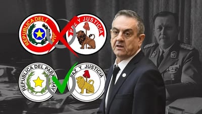 Senado rechaza símbolos patrios del stronismo