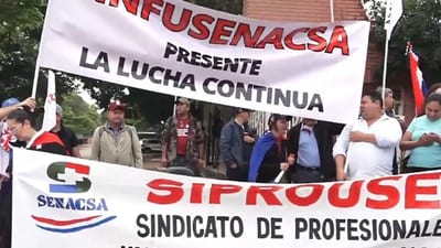 Senacsa inicia huelga por aumento salarial del 40%
