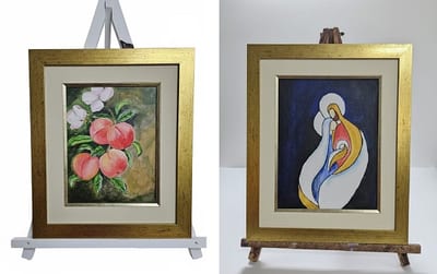 Adultos mayores exhiben trabajos en feria de arte terapia