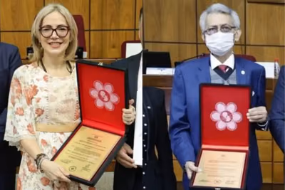 Senado homenajeó a Ramón Silva y Clara Franco