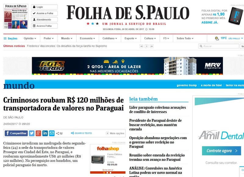 Mega atraco recorre el mundo