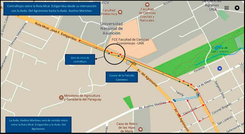 Cierran importante arteria de San Lorenzo y fijan desvíos