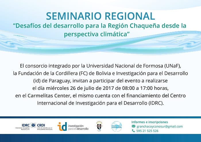 Analizarán cambios climáticos y los recursos hídricos del Chaco