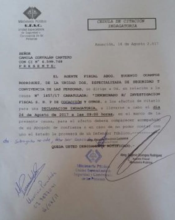 Alumnos de la UCA son citados por Fiscalía