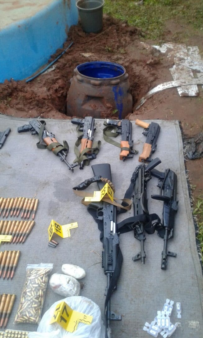 Así es el arsenal hallado en poder de sospechosos
