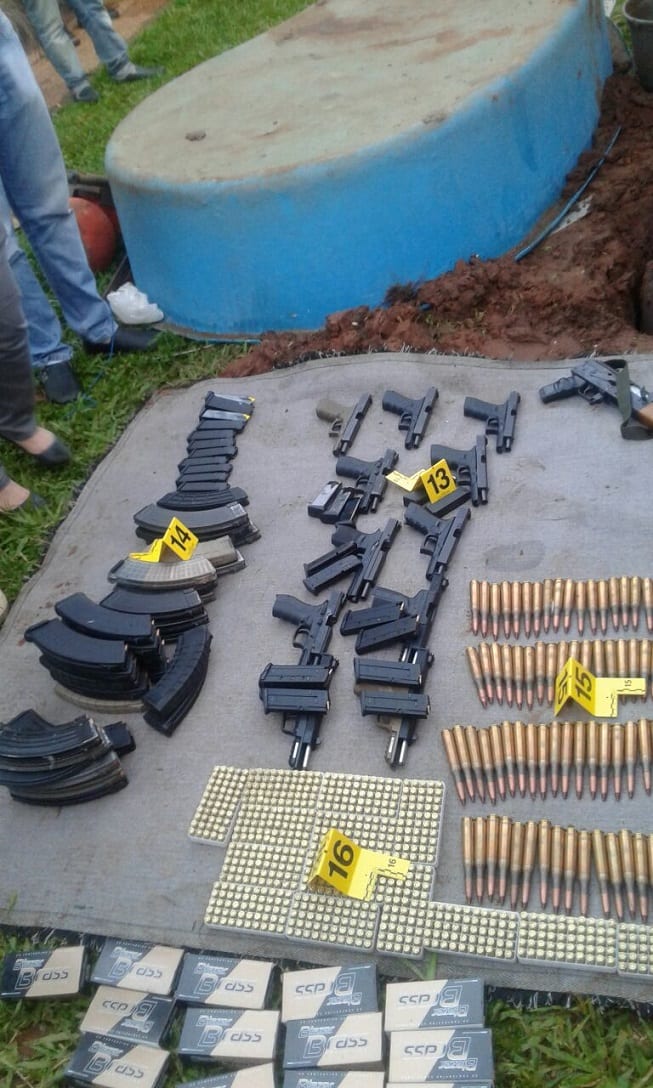 Así es el arsenal hallado en poder de sospechosos