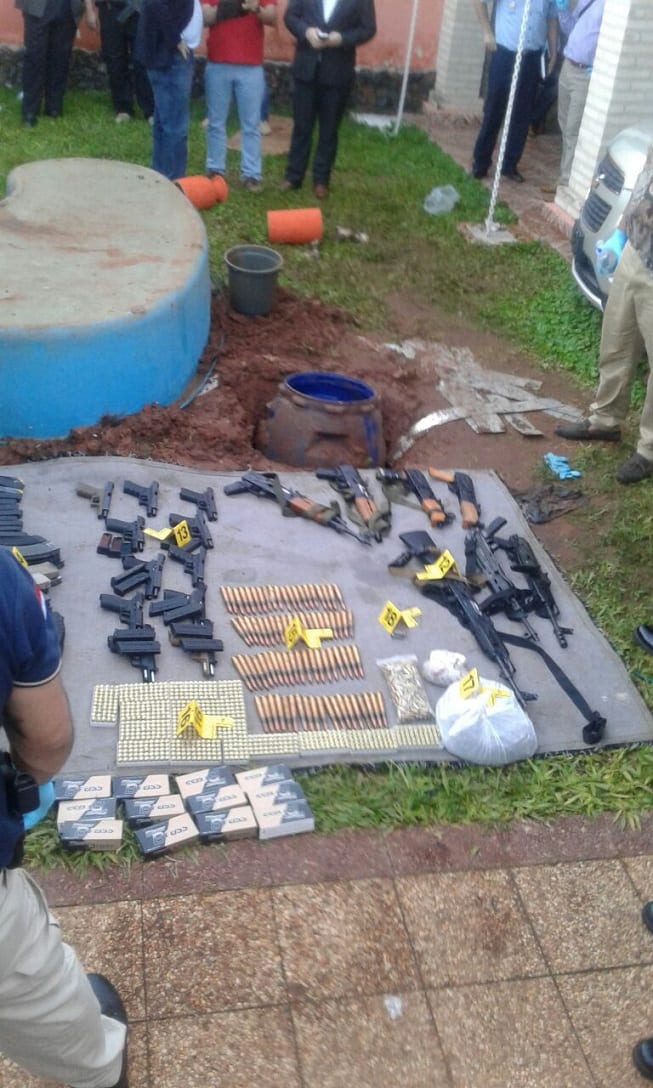 Así es el arsenal hallado en poder de sospechosos