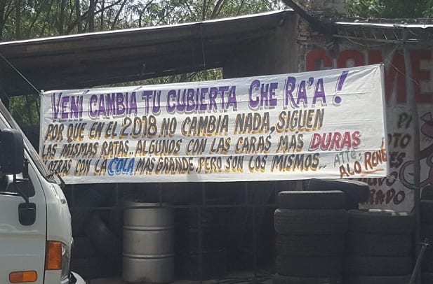 Reaparece gomero con fuertes frases contra políticos