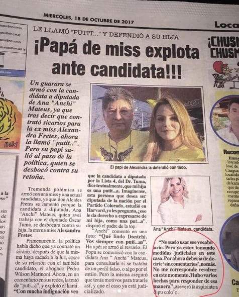 Información falsa publicada en diario del Grupo Cartes perjudica a activista