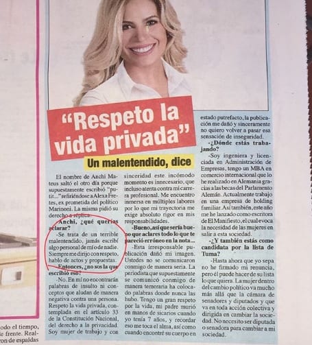 Información falsa publicada en diario del Grupo Cartes perjudica a activista