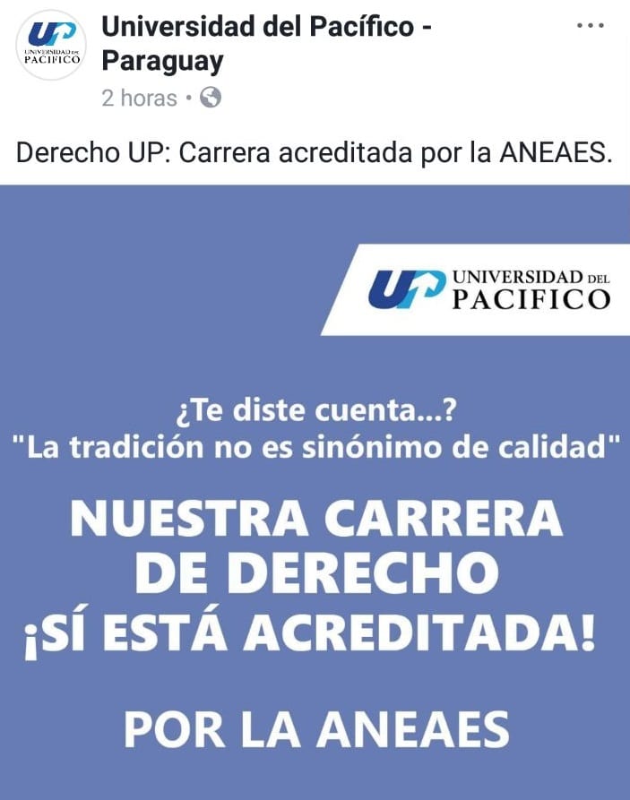 Derecho: Universidad privada se aprovecha del fracaso de la UNA