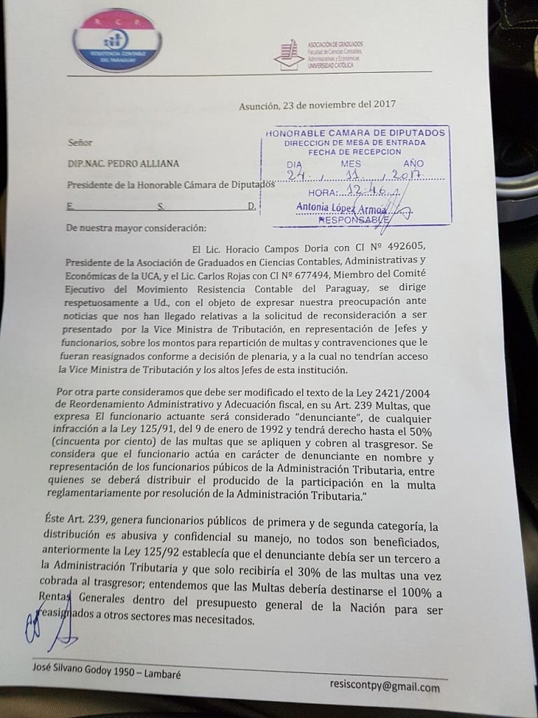 Piden revertir dictamen para repartir G. 20 mil millones