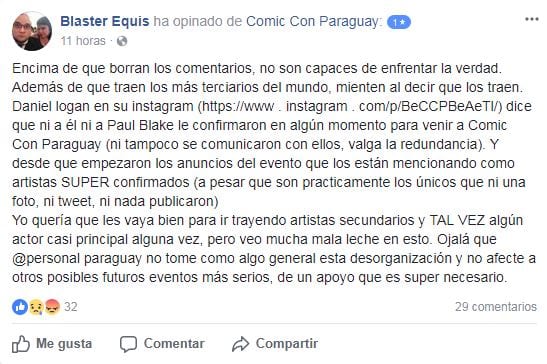 Artistas denuncian fraude de Comic Con Paraguay