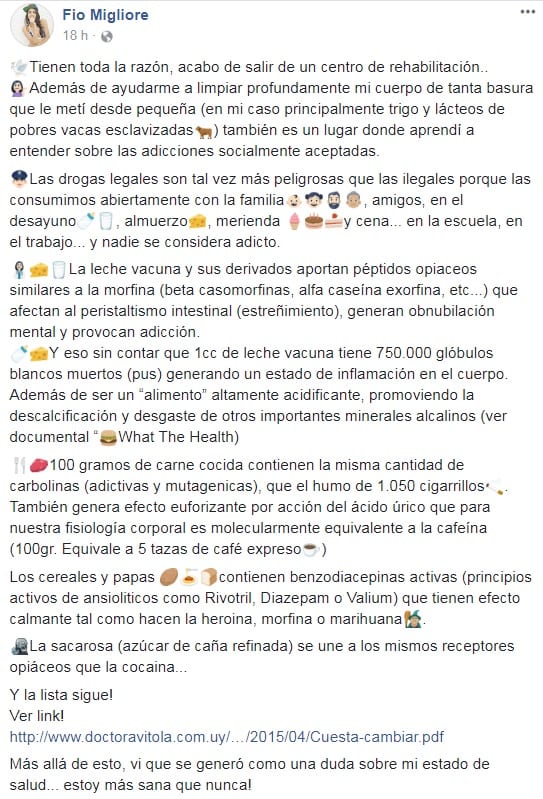 Las “vacas esclavizadas” y otras frases de Fio que encendieron las redes