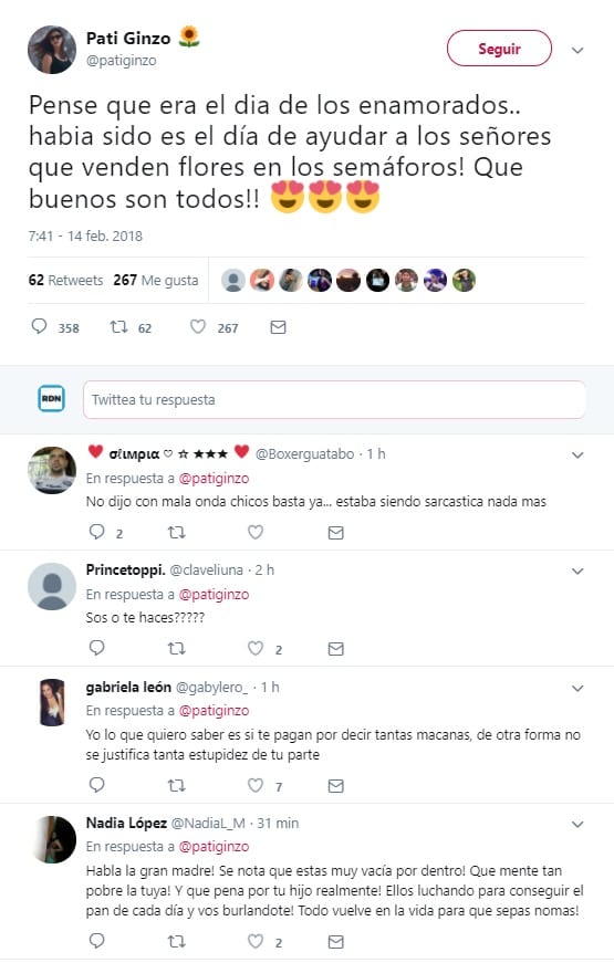 Las respuestas más picantes al polémico tuit de Pati Ginzo