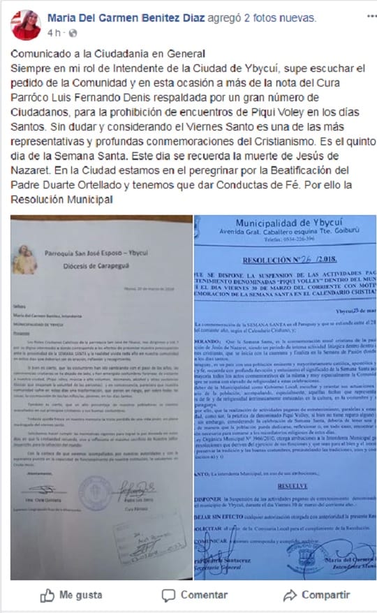 Prohíben juego de piqui vóley en Viernes Santo