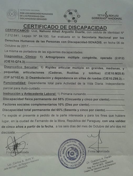 Madre necesita G. 10 millones para que su pequeña hija pueda caminar