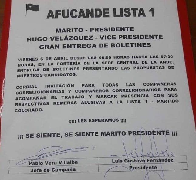 Activo proselitismo en la Ande