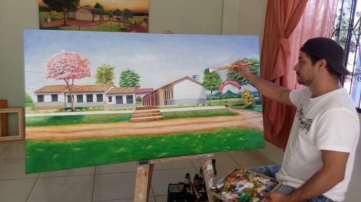 Albañil y artista: Sueña con ser reconocido gracias a su talento