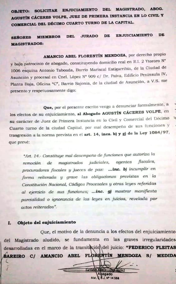 Renuncia juez denunciado por mal desempeño de funciones