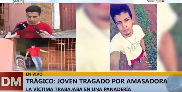 Joven estudiante muere “tragado” por amasadora