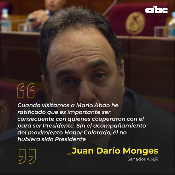 Cartes no tiene ningún impedimento para jurar, según Monges