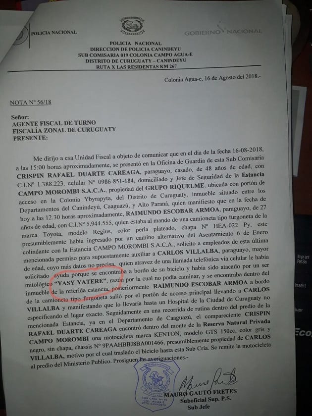 Hombre fue víctima del Jasy Jatere, según denuncia
