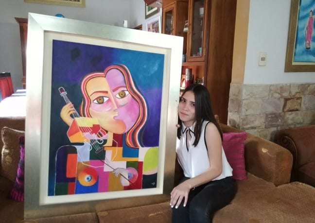 Presidente manifiesta admiración por talento de paraguaya que emula pinturas de Picasso