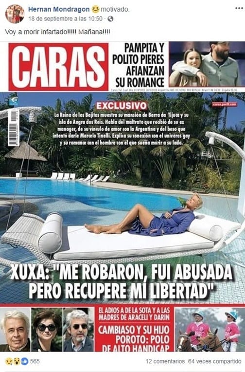 Fan de Xuxa muere en aeropuerto cuando fue a recibir a la artista
