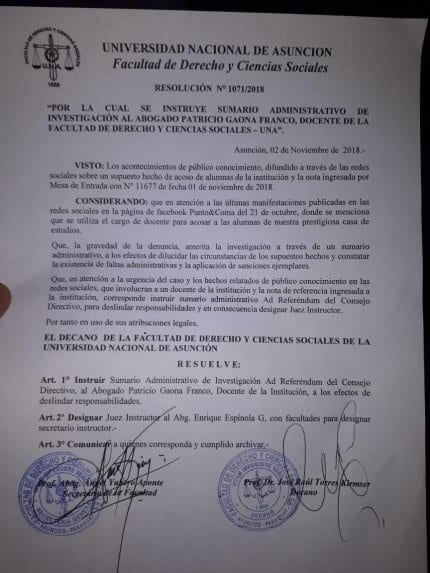 Abren sumario a fiscal por “acoso sexual”