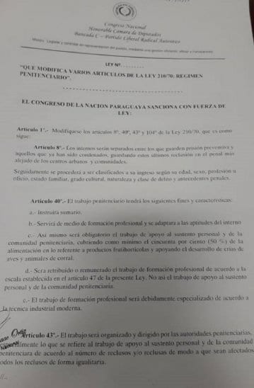 Diputado plantea que reclusos trabajen para cubrir su alimento
