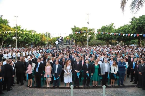 Presidente Mario Abdo Benítez participa de la misa central de Caacupé