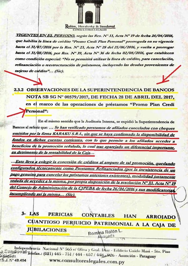 Estos son los documentos que revelan irregularidades en la Caja Bancaria