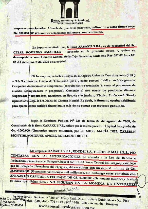 Estos son los documentos que revelan irregularidades en la Caja Bancaria