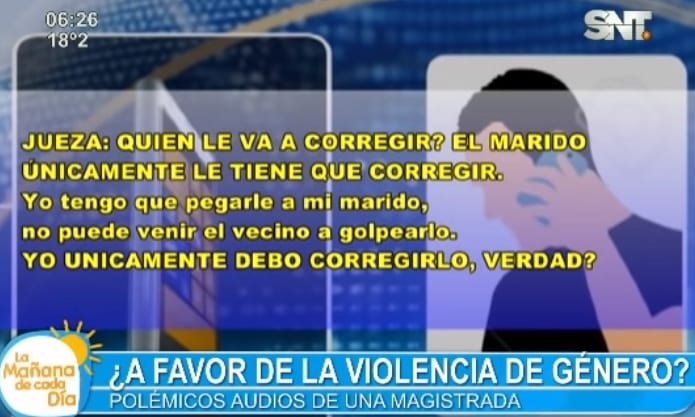 Audio filtrado: Jueza dice que el marido está habilitado para «corregir» a esposa