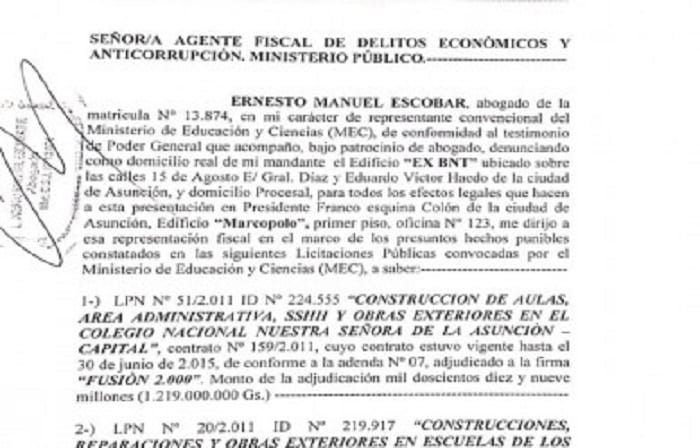 Advierten esquema para despilfarrar dinero en obras del MEC