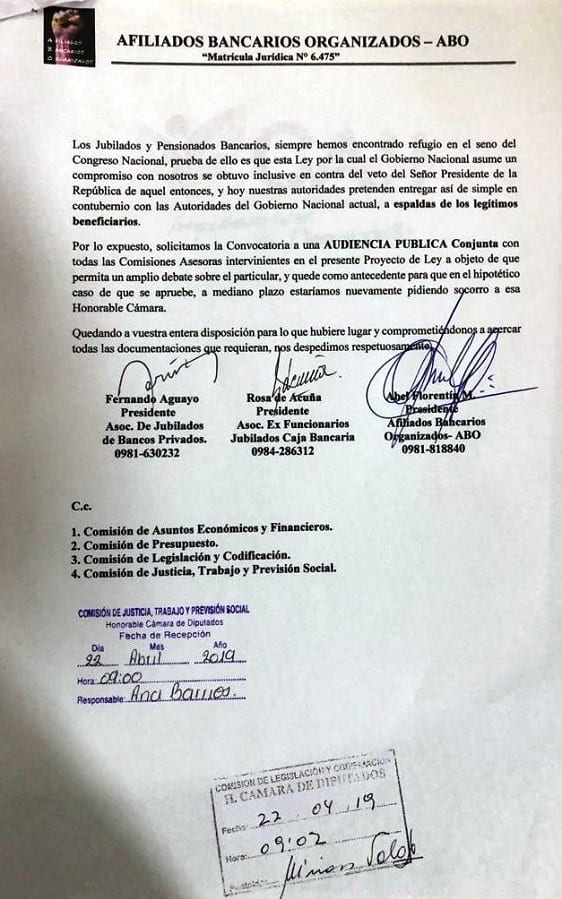 Jubilados Bancarios denuncian posible despojo a la Caja Bancaria, avalado por Hacienda