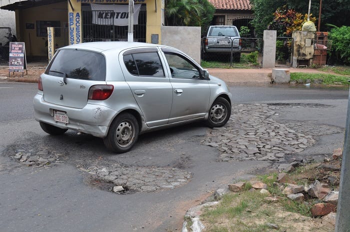 Las calles en mal estado de Lambaré en 12 impactantes imágenes