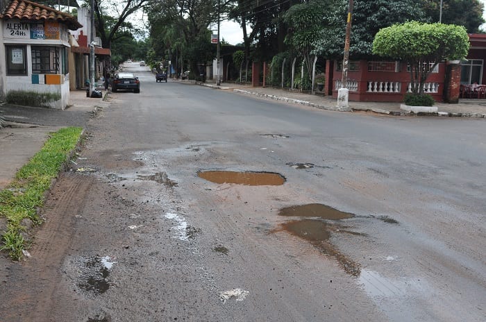 Las calles en mal estado de Lambaré en 12 impactantes imágenes