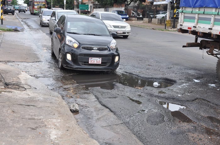 Las calles en mal estado de Lambaré en 12 impactantes imágenes