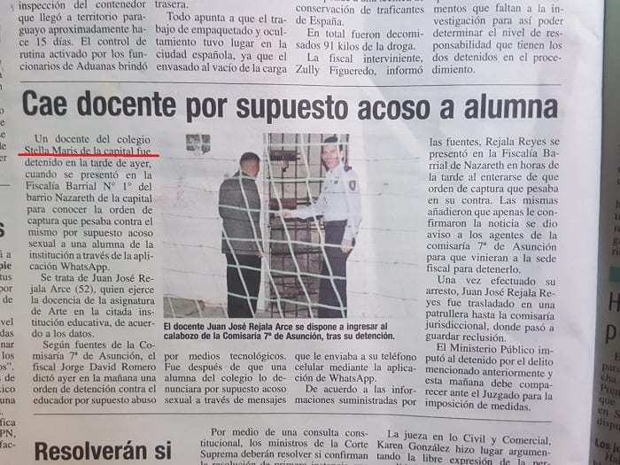 Docente denunciado por acoso no enseña en el Stella Maris, aclaran